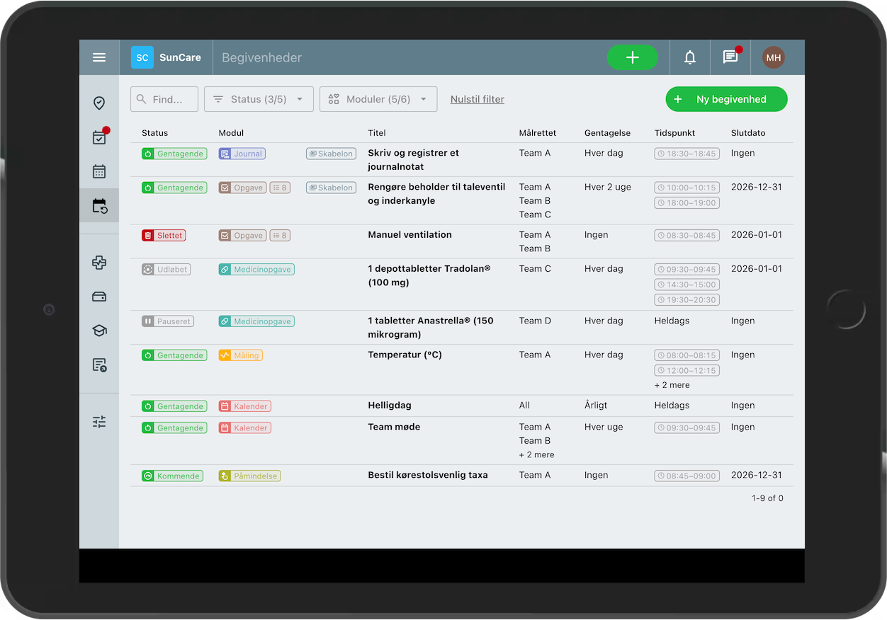 Opgavestyring i HereTask