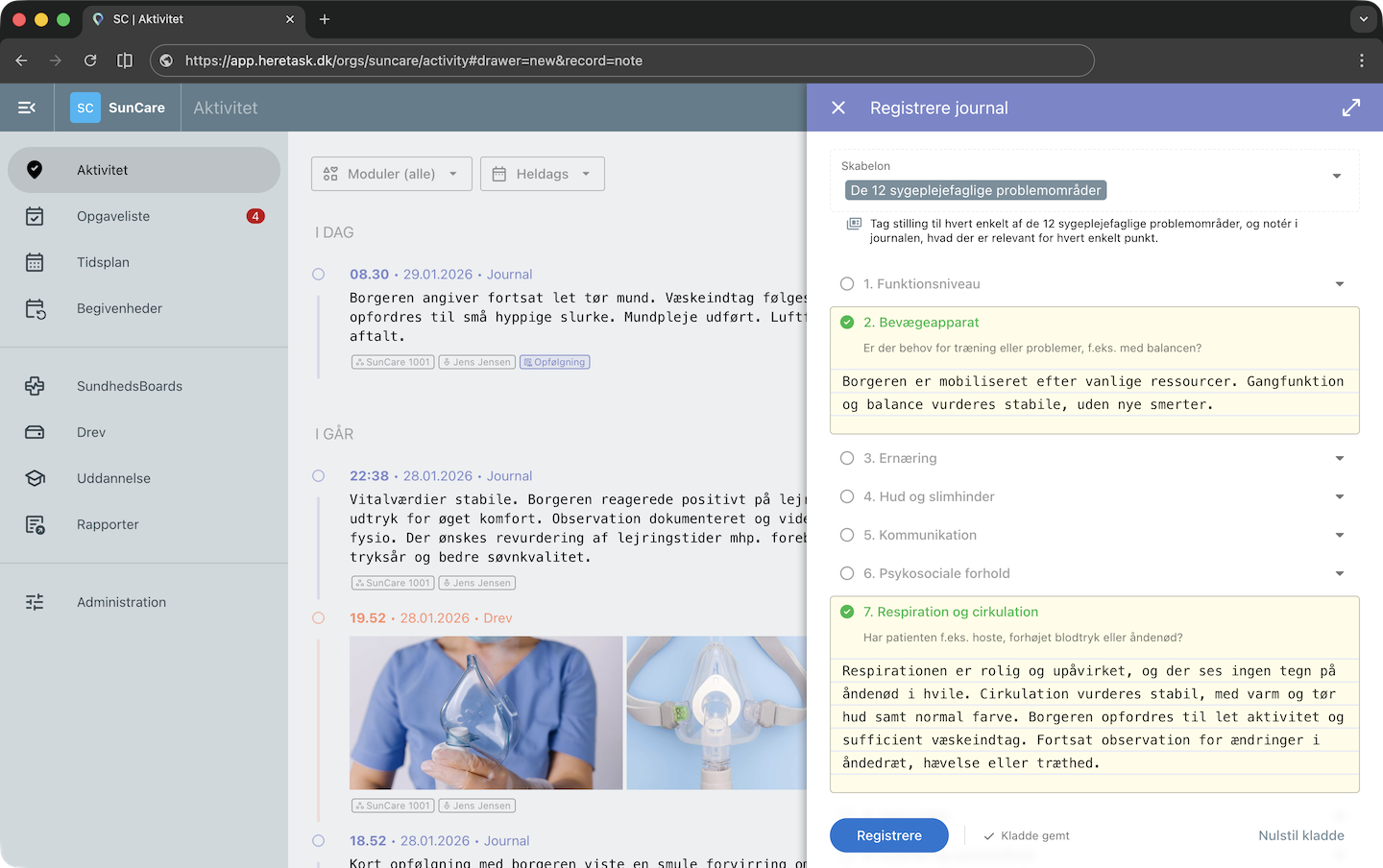 HereTask dokumentation